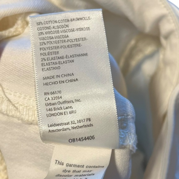 We The Free Womens Cream Flare Jeans Size 28 High Rise V Front Festival Denim - Picture 6 of 6